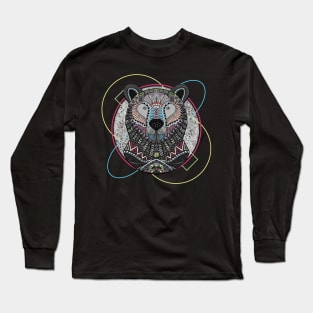 Neon Tribal Bear Long Sleeve T-Shirt